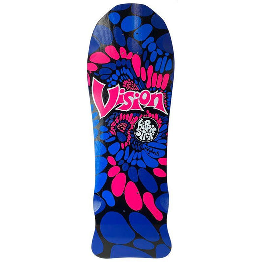 Vision 10" x 30" Hippie Stick Royal Black/Blue Skateboard Deck 5150 Skate Shop