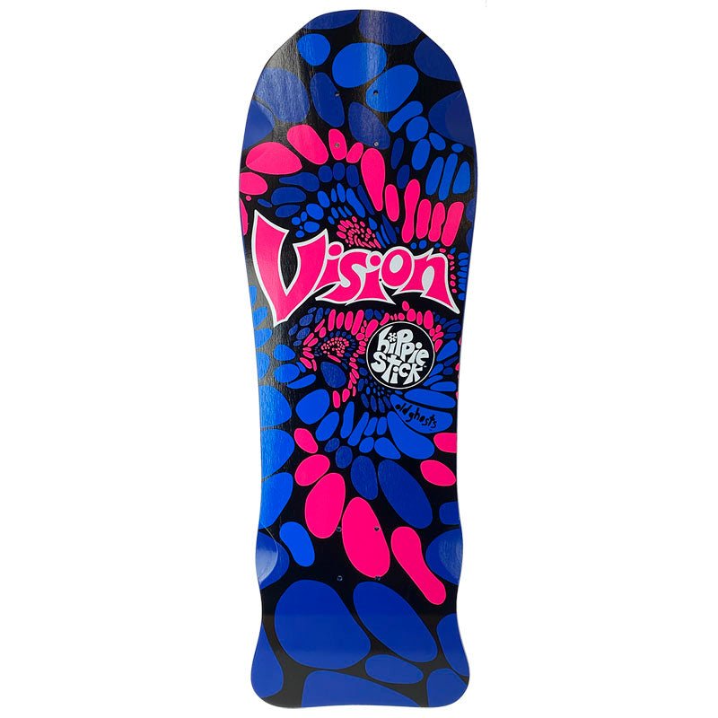 Vision 10" x 30" Hippie Stick Royal Black/Blue Skateboard Deck - 5150 Skate Shop