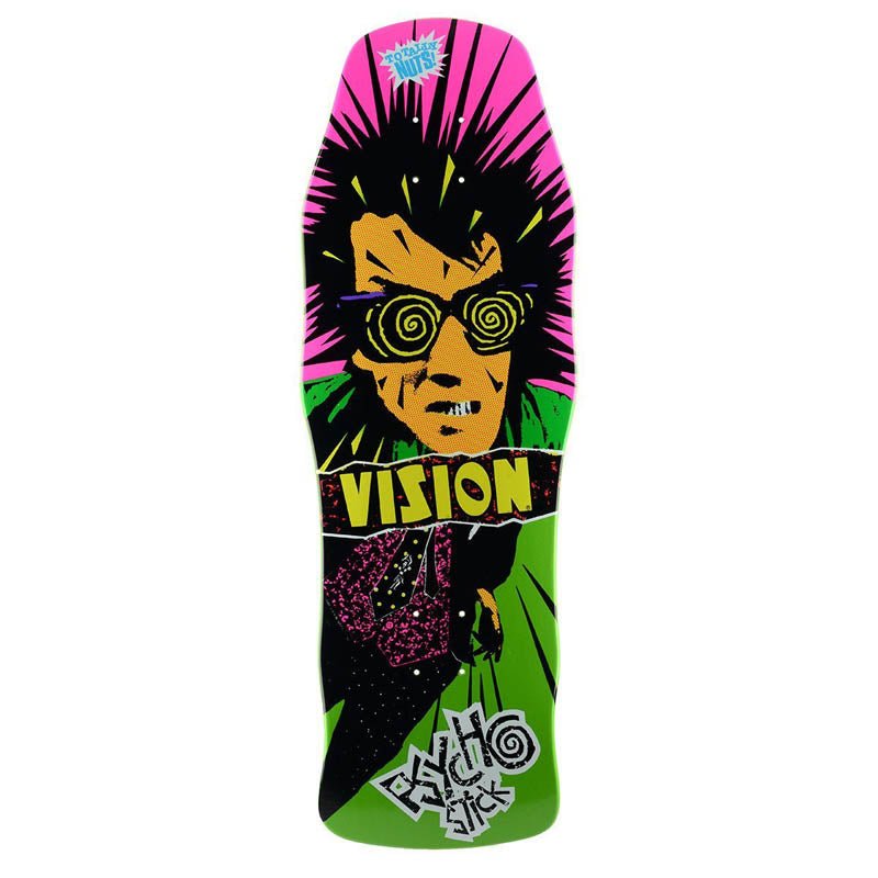 Vision 10" x 30" Original Psycho Stick Lime Skateboard Deck - 5150 Skate Shop