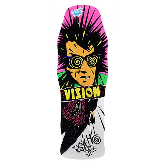 Vision 10" x 30" Original Psycho Stick (WHITE DIP) Skateboard Deck - 5150 Skate Shop