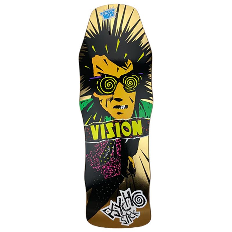 Vision 10" x 30"Original Psycho Stick Limited Gold Foil Skateboard Deck-5150 Skate Shop
