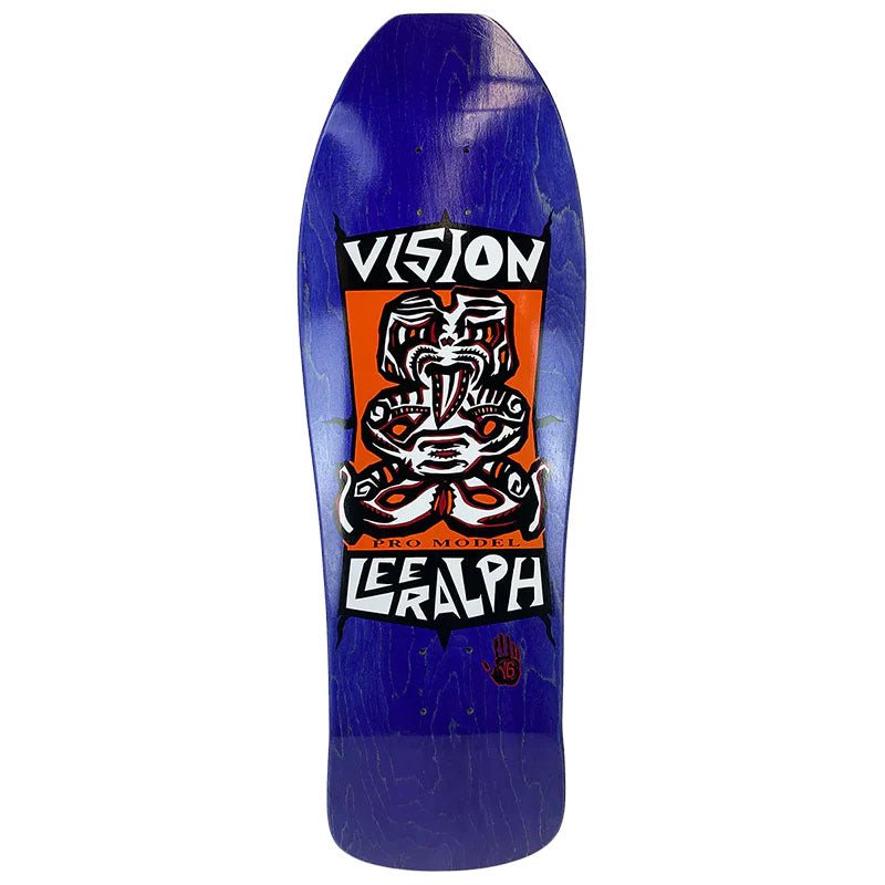 Vision 10" x 31.75" Lee Ralph Tiki Purple Stain Skateboard Deck - 5150 Skate Shop