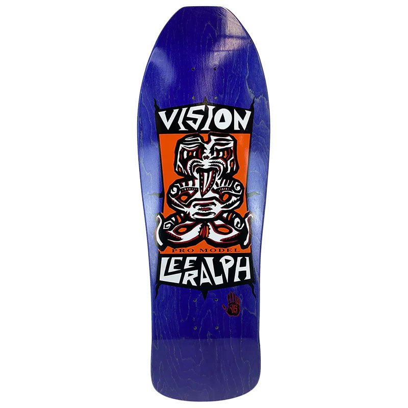 Vision 10" x 31.75" Lee Ralph Tiki (PURPLE STAIN) Skateboard Deck-5150 Skate Shop