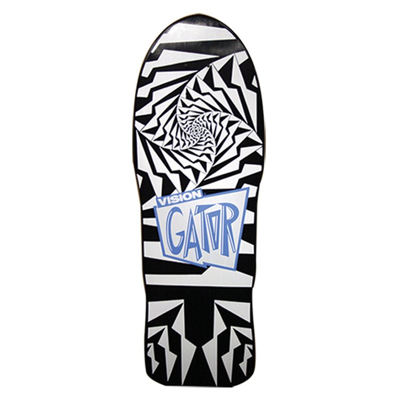 Vision 10.25" x 29.75" Gator II Black White Skateboard Deck-5150 Skate Shop