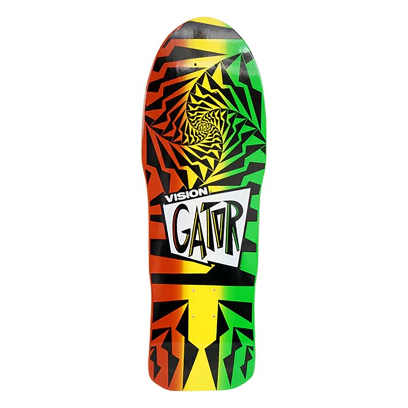 Vision 10.25" x 29.75" Gator II Rasta/Black Skateboard Deck-5150 Skate Shop