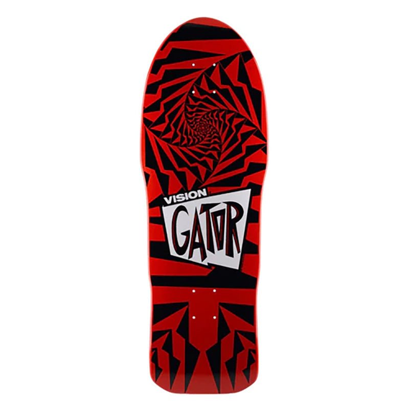 Vision 10.25" x 29.75" Gator II Red Black Skateboard Deck - 5150 Skate Shop