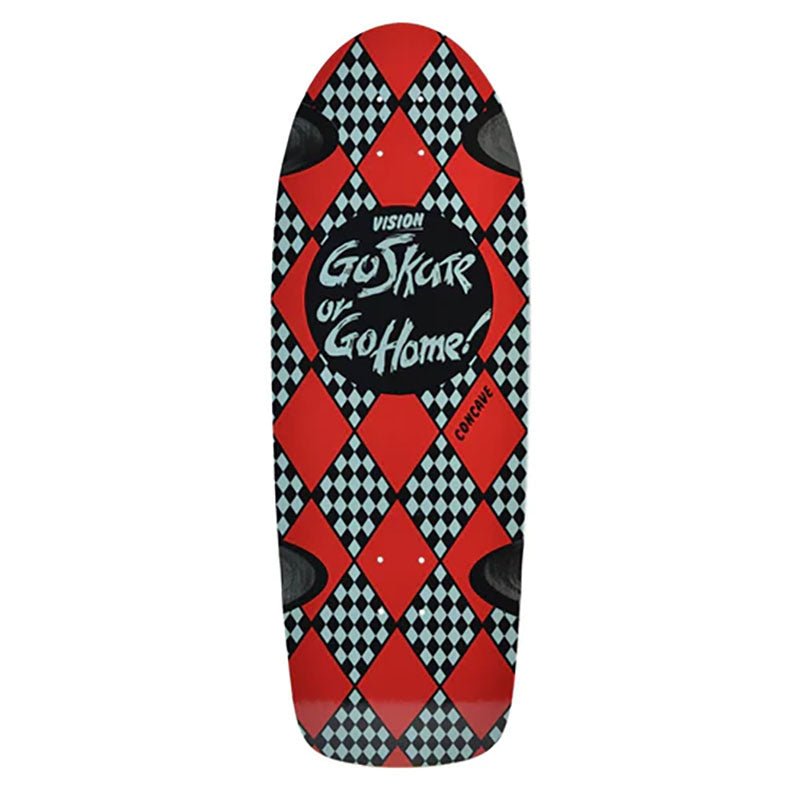Vision 10.25" x 30" Go Skate or Go Home (GREY/BLACK DIP) Skateboard Deck-5150 Skate Shop