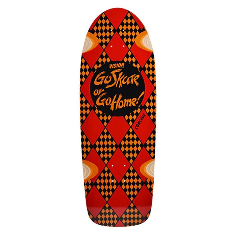 Vision 10.25" x 30" Go Skate or Go Home (ORANGE STAIN) Skateboard Deck-5150 Skate Shop