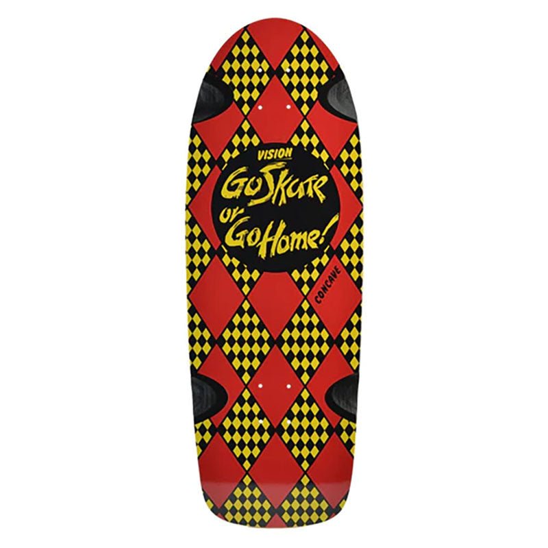 Vision 10.25" x 30" Go Skate or Go Home (YELLOW/BLACK DIP) Skateboard Deck-5150 Skate Shop