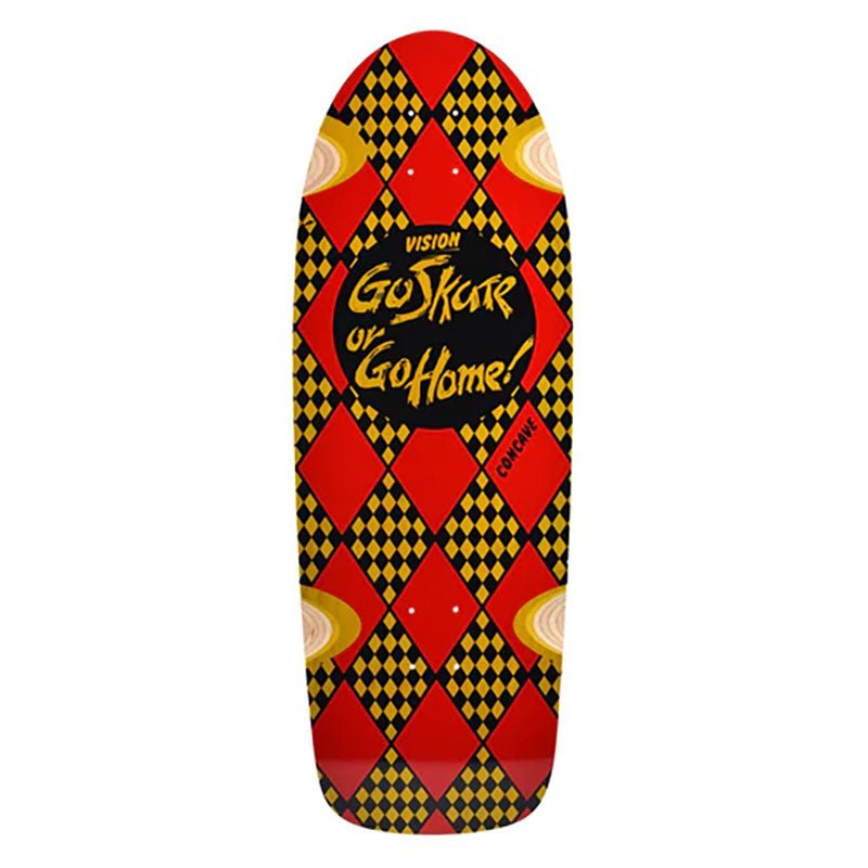 Vision 10.25" x 30" Go Skate or Go Home (YELLOW STAIN) Skateboard Deck-5150 Skate Shop