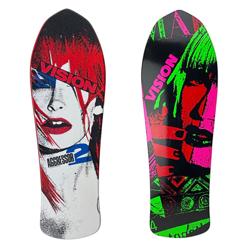 Vision 10.25" x 30.5" "Double Take" Aggressor Double Pleasure Skateboard Deck-5150 Skate Shop