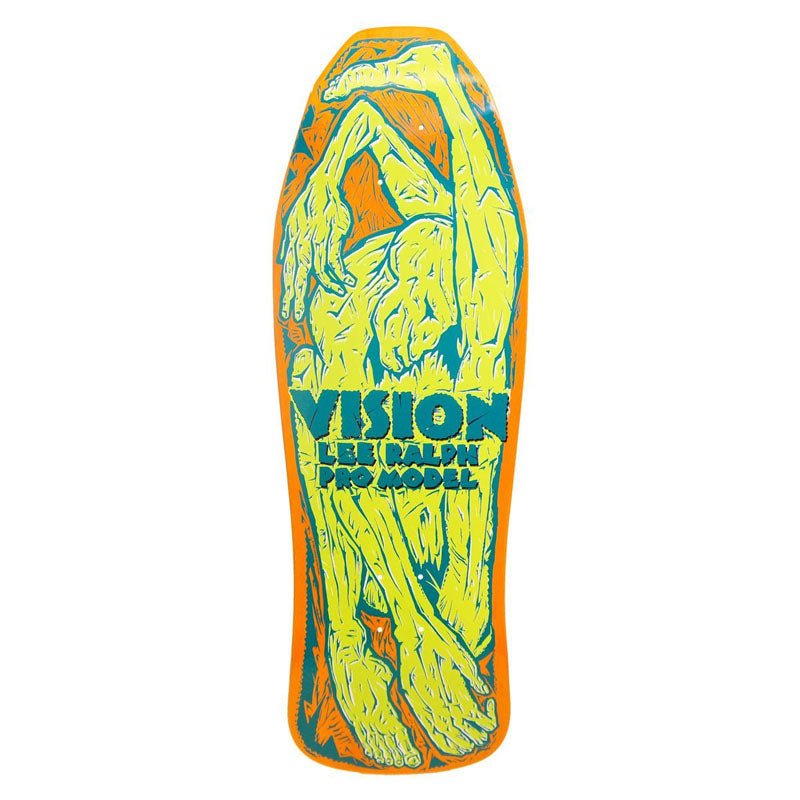 Vision 10.25" x 30.75" Lee Ralph Modern Concave Orange/Green Skateboard Deck - 5150 Skate Shop
