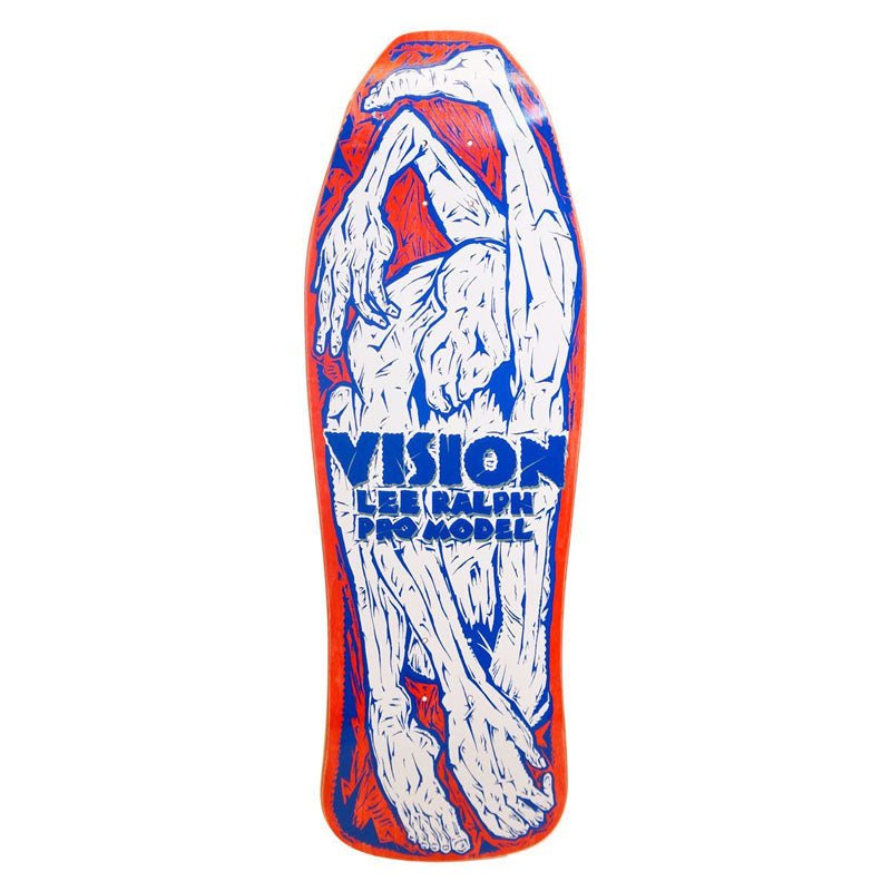 Vision 10.25" x 30.75" Lee Ralph Modern Concave Red/White Skateboard Deck - 5150 Skate Shop