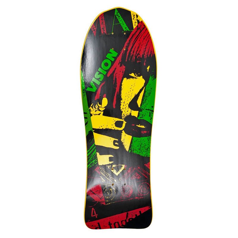 Vision 10.5"x 30.5" Aggressor Green Skateboard Deck - 5150 Skate Shop