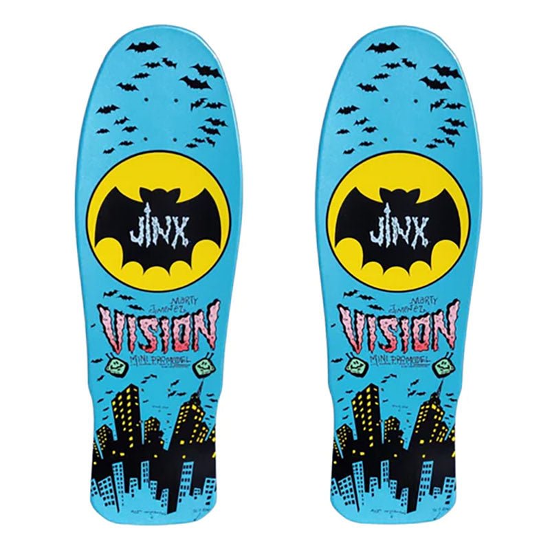 Vision 10"x30.25" "Double Take" Baby Blue Pearl Jinx Mini Skateboard Deck-5150 Skate Shop