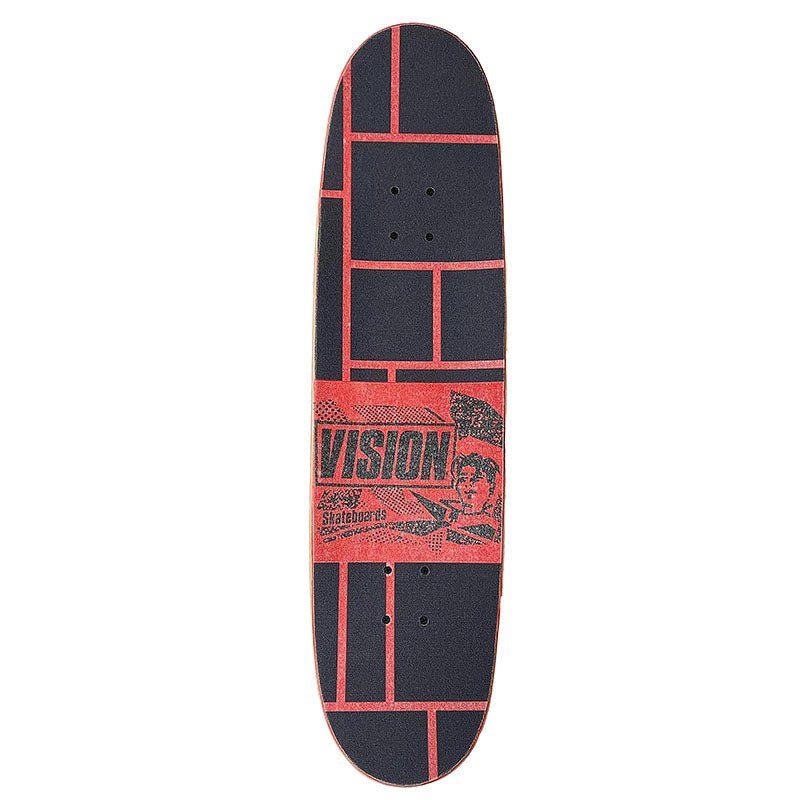 Vision 8.875" x 32.75" MG Modern Shaped Red Stain Complete Skateboard-5150 Skate Shop