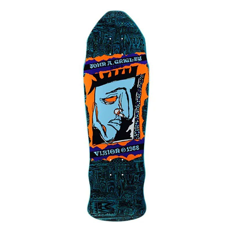 Vision 9.25"x29.5" Grigley 2 Mini Blue Stain Skateboard Deck 5150 Skate Shop