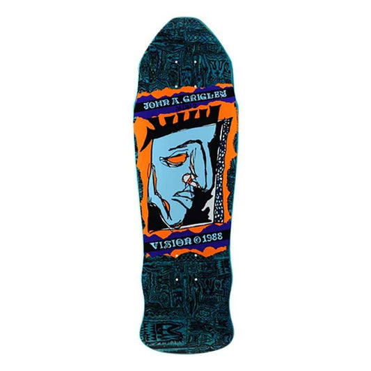 Vision 9.25"x29.5" Grigley 2 Mini Blue Stain Skateboard Deck 5150 Skate Shop