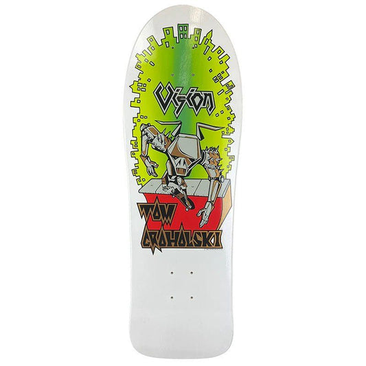 Vision 9.5" x 29.5" Groholski Robot White Skateboard Deck 5150 Skate Shop