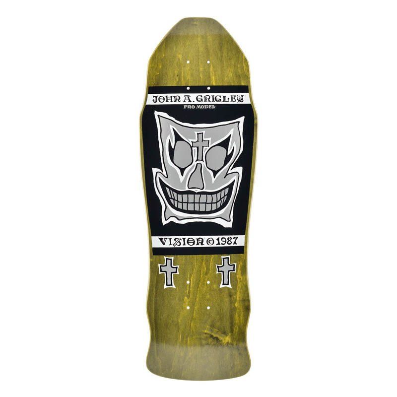 Vision 9.5" x 30" Grigley I  (ARMY GREEN STAIN) Skateboard Deck 5150 Skate Shop