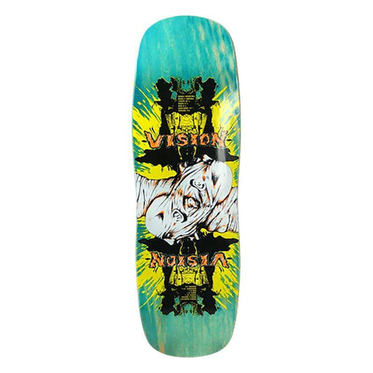 Vision 9.5" x 32.5" Double Vision TURQ STAIN Skateboard Deck 5150 Skate Shop