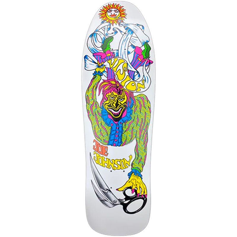 Vision 9.5" x 32" Joe Johnson Scissors White Dip Skateboard Deck 5150 Skate Shop