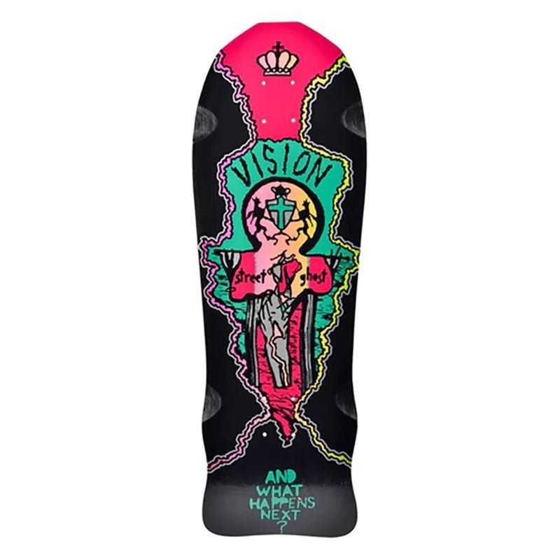 Vision 9.75" x 29.75" Street Old Ghost Black Dip Skateboard Deck 5150 Skate Shop