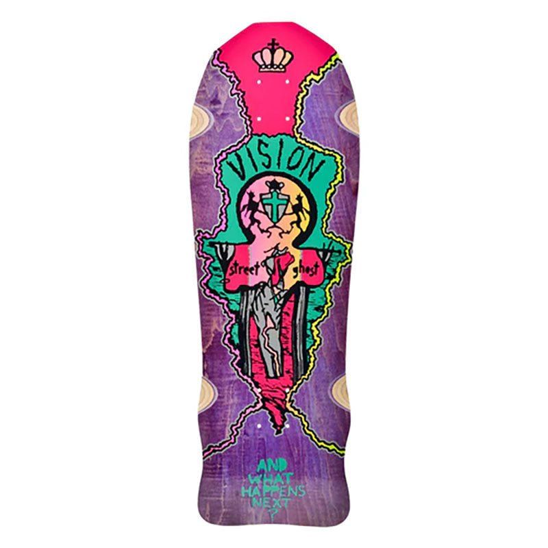 Vision 9.75" x 29.75" Street Old Ghost Purple Stain Skateboard Deck 5150 Skate Shop