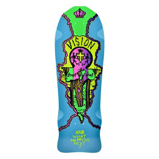 Vision 9.75" x 29.75"  Street Old Ghost TURQUOISE DIP Skateboard  Deck 5150 Skate Shop