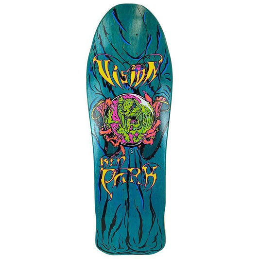 Vision 9.75" x 30" Ken Park Crystal Ball Blue Stain Skateboard Deck 5150 Skate Shop