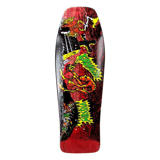 Vision 9.75" x 31.5" Groholski Graveyard Mob Red Stain Skateboard Deck 5150 Skate Shop