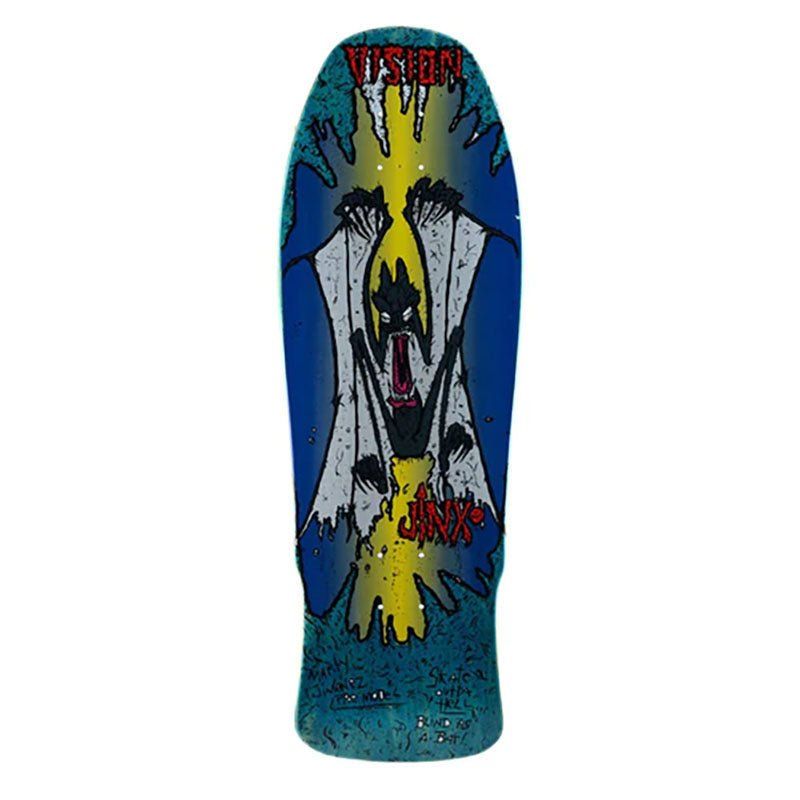 Vision 9.75" x 31" Original Jinx Blue Stain Skateboard Deck 5150 Skate Shop