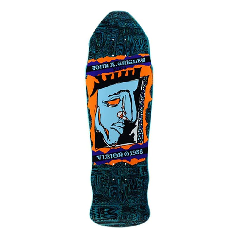 Vision 9.25"x29.5" Grigley 2 Mini Blue Stain Skateboard Deck - 5150 Skate Shop