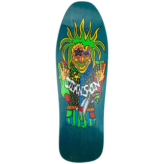 Vision 9.5" x 30.5" Joe Johnson Groovy Guru Reissue (TURQUOISE STAIN) Skateboard Deck-5150 Skate Shop