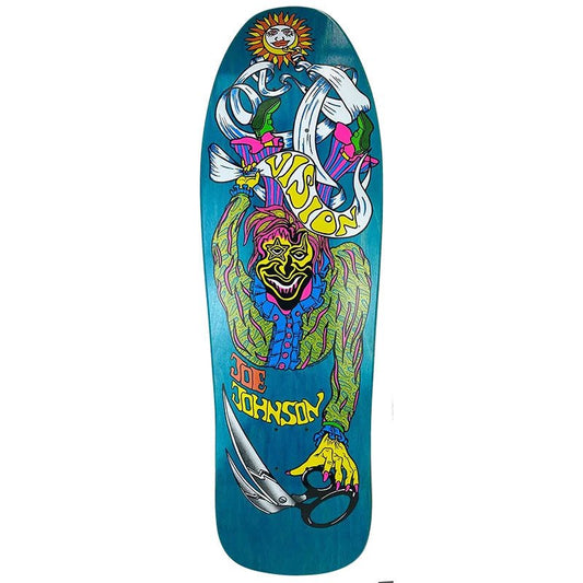 Vision 9.5" x 32" Joe Johnson Scissors Turquoise Stain Skateboard Deck-5150 Skate Shop