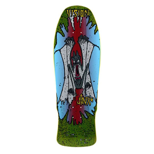 Vision 9.75" x 31" Original Jinx Green Stain Skateboard Deck-5150 Skate Shop