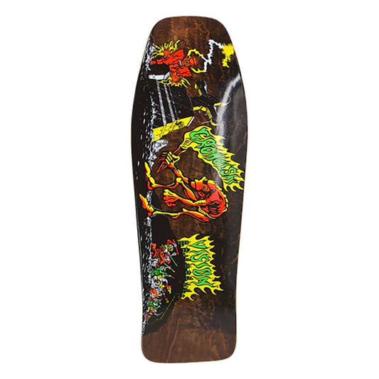 Vision 9.75" x 31.5" Groholski Graveyard Mob Brown Stain Skateboard Deck-5150 Skate Shop