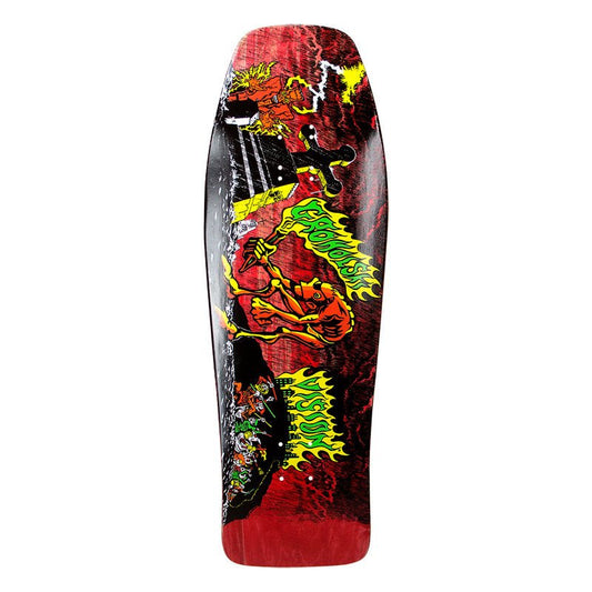 Vision 9.75" x 31.5" Groholski Graveyard Mob Red Stain Skateboard Deck-5150 Skate Shop