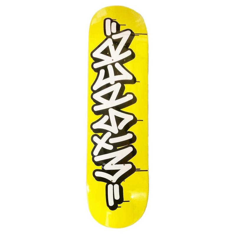 Wisper 8.25” Graffiti Yellow Skateboard Deck - 5150 Skate Shop