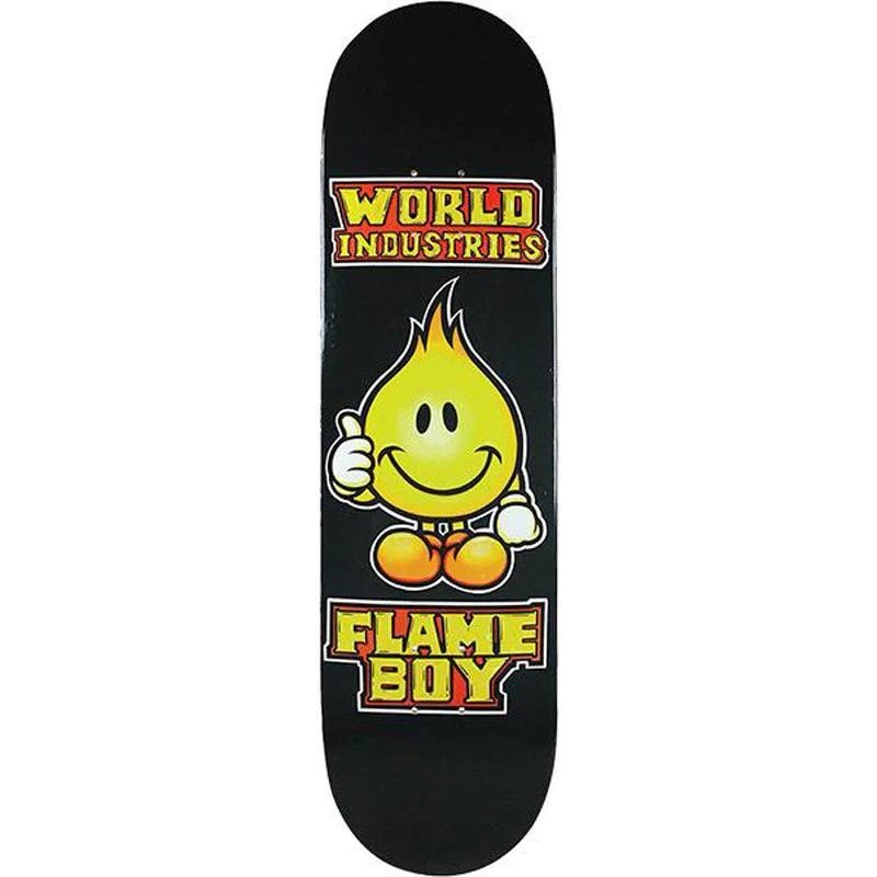 World Industries 8.1” Solid Gold Flame Boy Skateboard Deck - 5150 Skate Shop