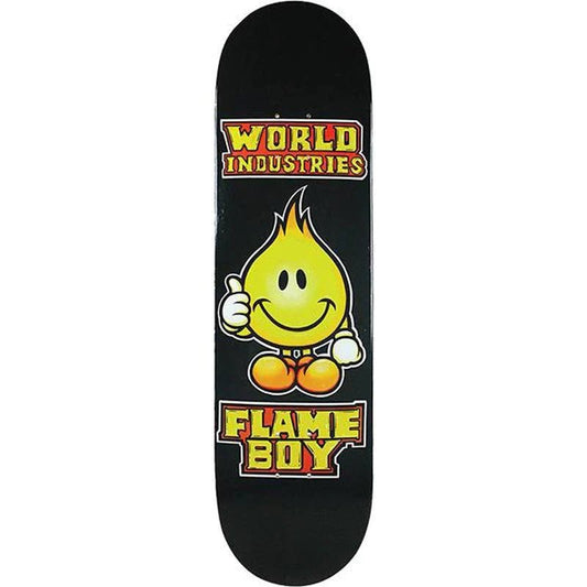 World Industries 8.1” Solid Gold Flame Boy Skateboard Deck-5150 Skate Shop