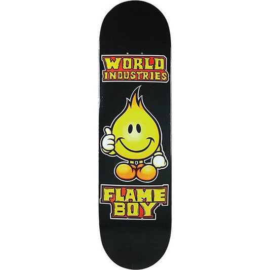 World Industries 8.25” Solid Gold Flame Boy Skateboard Deck-5150 Skate Shop