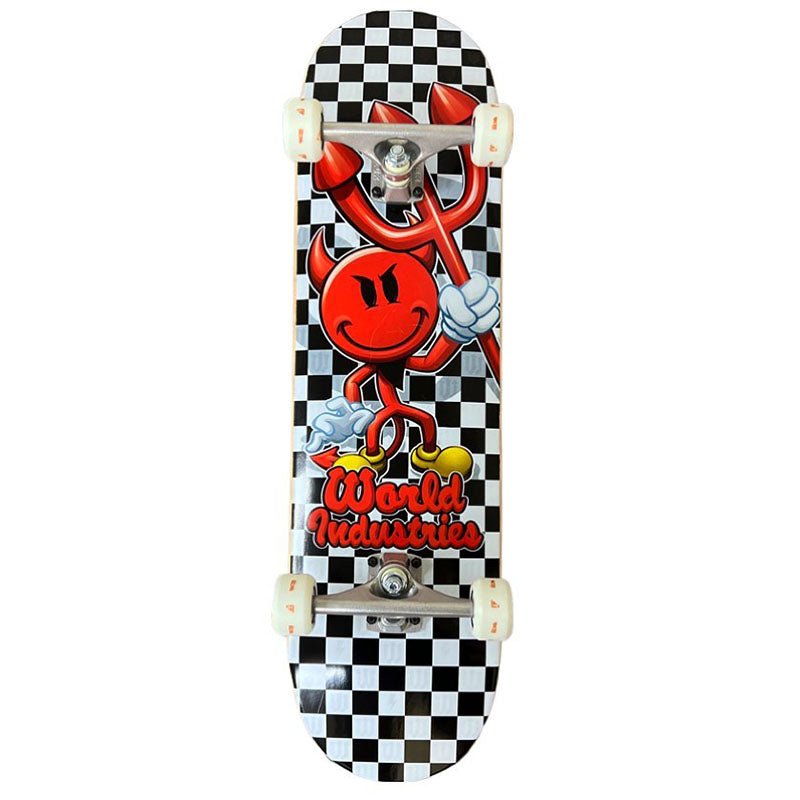 World Industries 8.38” Checker Devilman Custom Complete Skateboard - 5150 Skate Shop